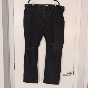 Good American Black Distressed Jeans sz 18